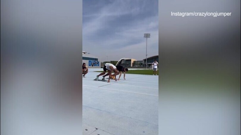 Allenamento 'rap' sotto il sole: il video di Jacobs