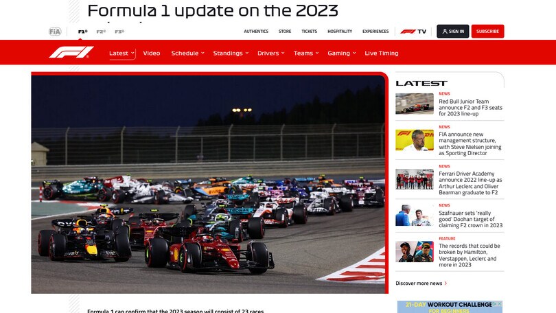 F1, calendario 2023 con 23 gare: il GP di Cina non sarà sostituto