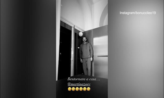 Spavento e risate: lo scherzo di Bonucci a Martina