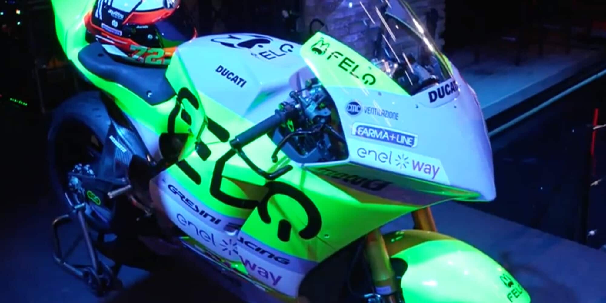 Ducati elettrica, la MotoE esemplare storico: la prima volta di Borgo Panigale