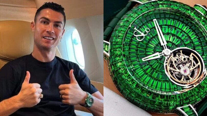 Cristiano Ronaldo al verde, ma solo con l'orologio: quanto costa il suo Jacob & Co