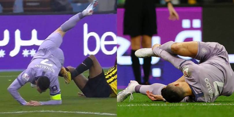 Cristiano Ronaldo rischia l'infortunio per un brutto fallo dell'avversario: cosa è successo