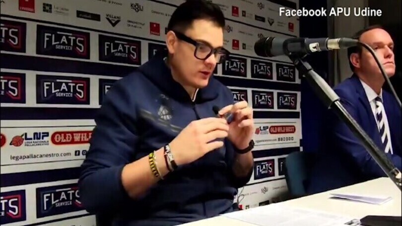 Basket, APU Udine. Show Finetti: "Abbiamo fatto schifo al c***o"