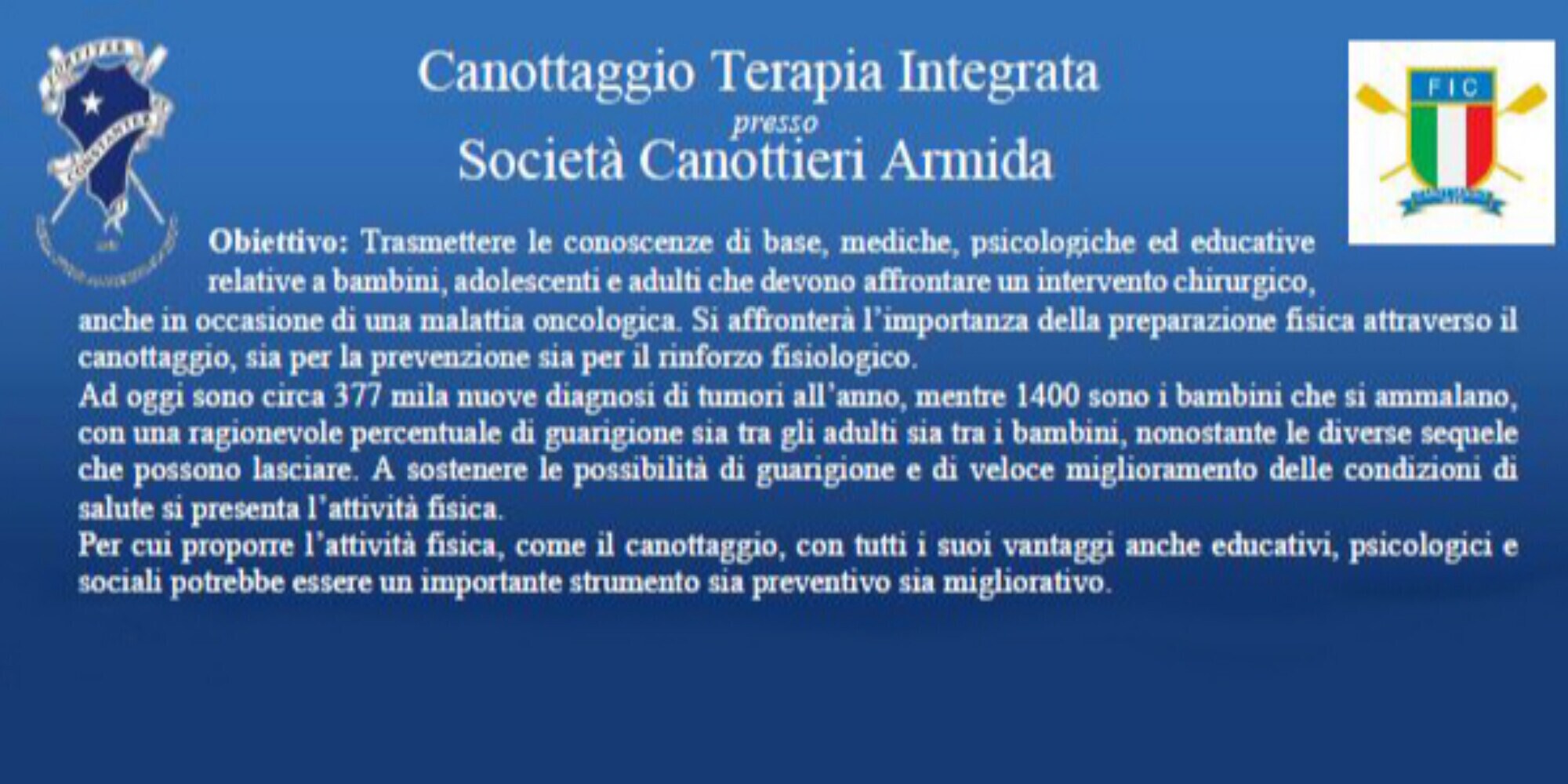 Corso di formazione “Canottaggio Terapia Integrata”