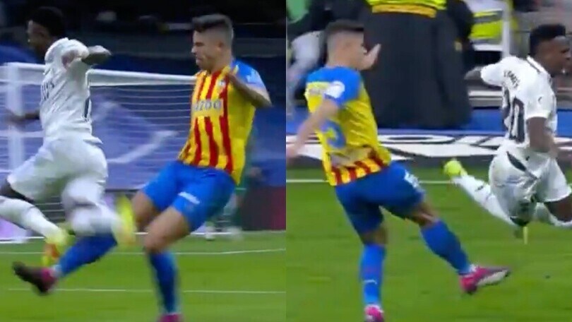 Vinicius, l’intervento violento di Gabriel Paulista in Real-Valencia: bufera e rosso