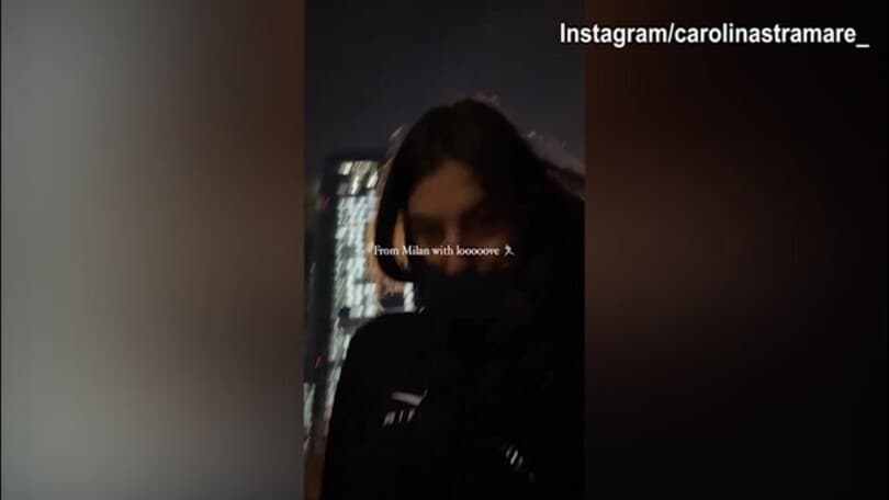 Carolina Stramare, serata in giro per Milano