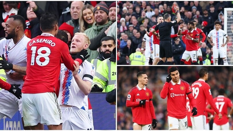 Follia Casemiro: mani al collo all'avversario e cartellino rosso!