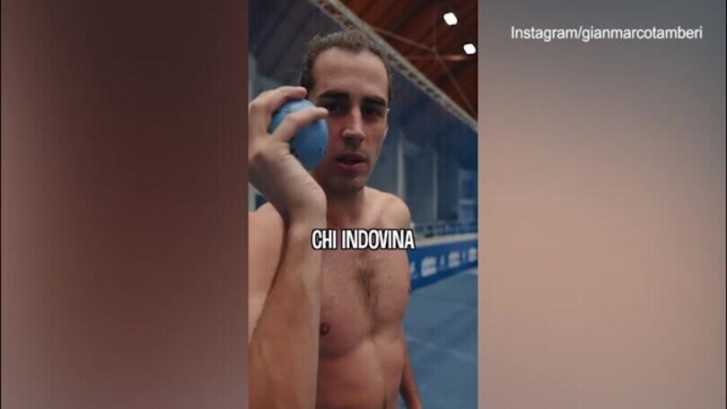 Tamberi fa un lancio da record: la reazione è virale