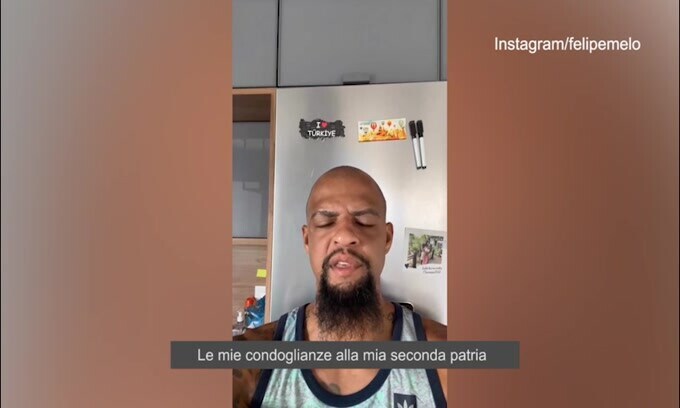 Turchia, il dolore di Felipe Melo: "Che le mie preghiere siano con voi"