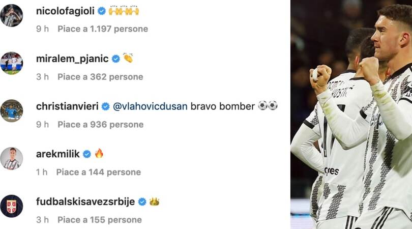 Vlahovic tra Juve e Sanremo: anche Vieri lo esalta dopo la doppietta