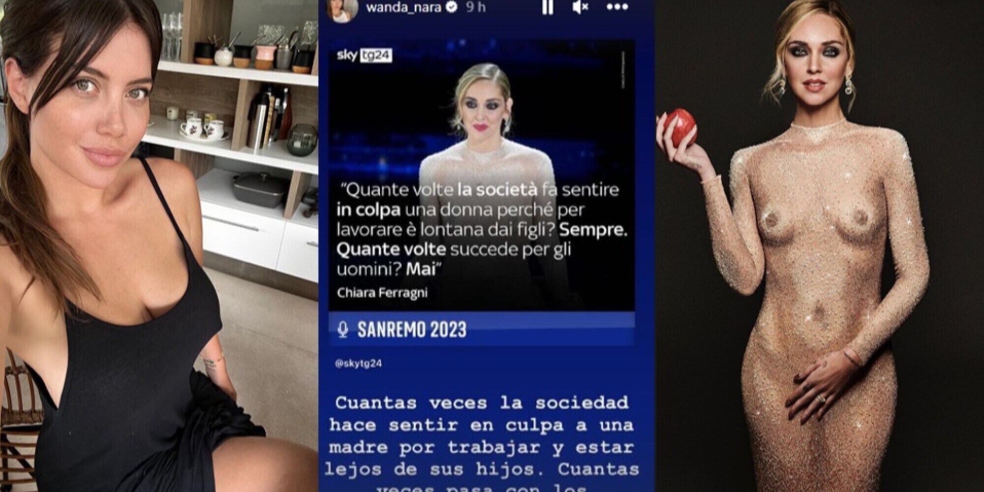 Wanda Nara condivide le parole di Chiara Ferragni a Sanremo: "Quante volte..:"