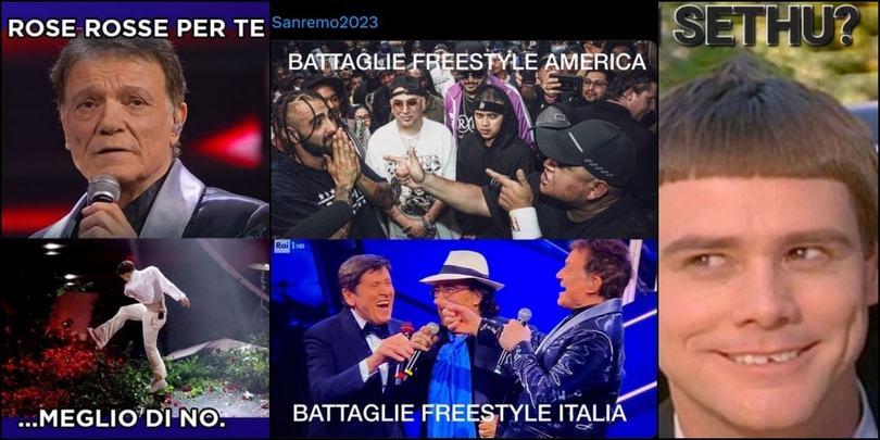 Sanremo, ironie seconda serata: Rose Rosse di Ranieri per Blanco e i sosia di Sethu