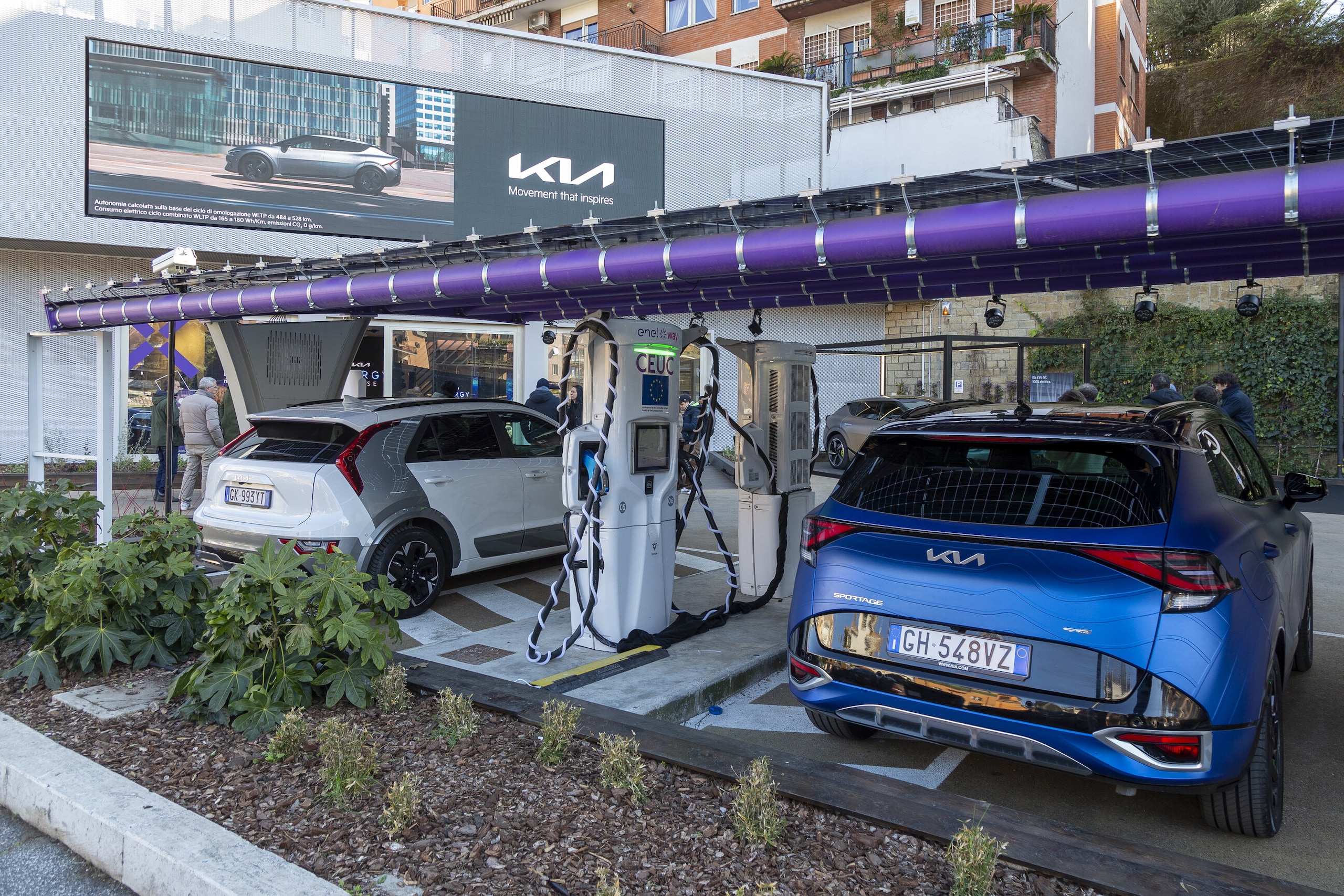 Kia, l'inaugurazione della nuova Energy House a Roma