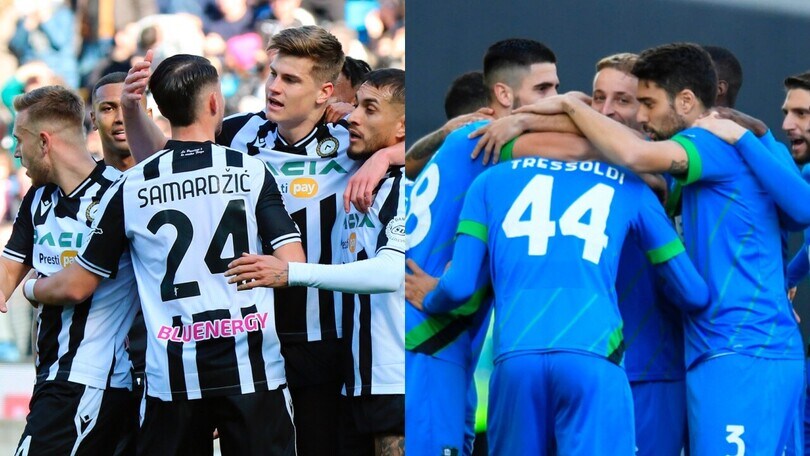 Il Sassuolo riprende due volte l'Udinese: 2-2 alla Dacia Arena