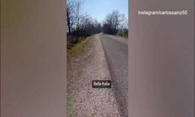 Ferrari, Sainz corre 12 km a Maranello: "Bella Italia"