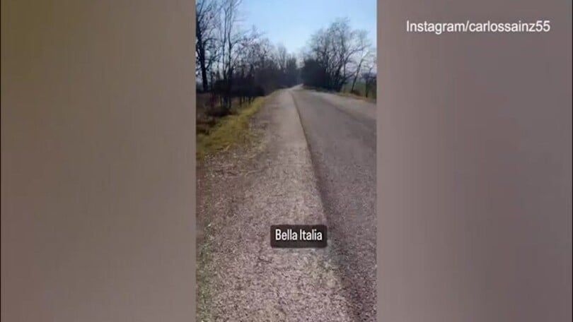Ferrari, Sainz corre 12 km a Maranello: "Bella Italia"