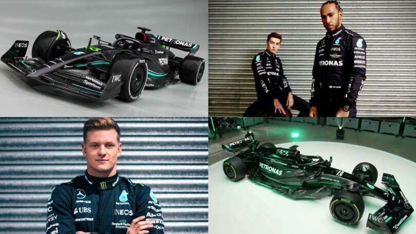 Nuova Mercedes W14: la Stella di Hamilton e Mick Schumi torna in nero