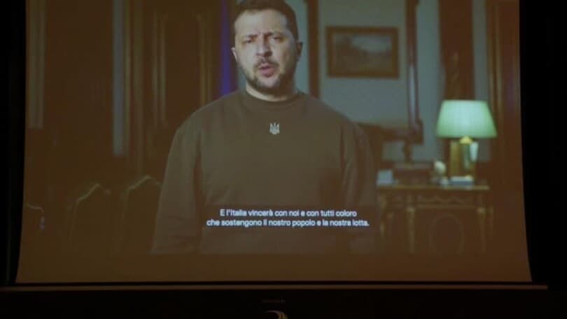 L'intervento di Zelensky alla serata di Shevchenko a Milano