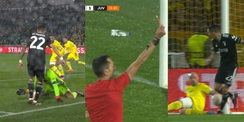 Magia Di Maria, Pallois tocca col braccio: la fotosequenza del rigore assegnato alla Juve