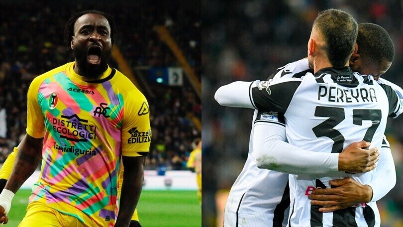 Udinese-Spezia 2-2, a Semplici non basta un super Nzola contro Sottil