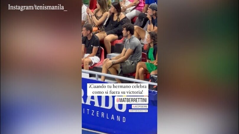Tennis, Berrettini festeggia per il fratellino