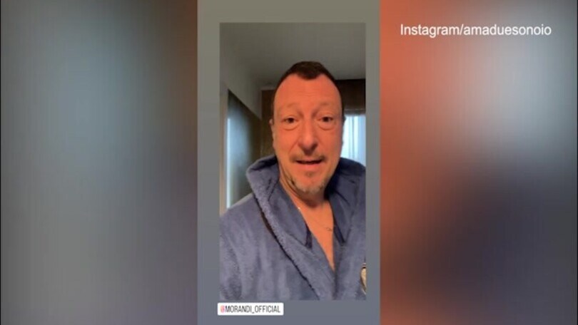 Bologna-Inter, Amadeus fa i complimenti a Gianni Morandi: "Contento per il mio amico"