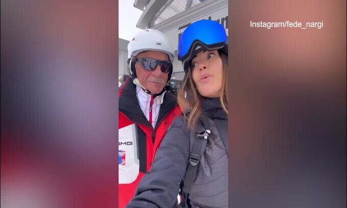 Federica Nargi e gli sci, il maestro: "Oggi sei stata da 10"