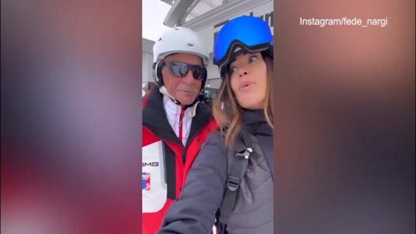 Federica Nargi e gli sci, il maestro: "Oggi sei stata da 10"