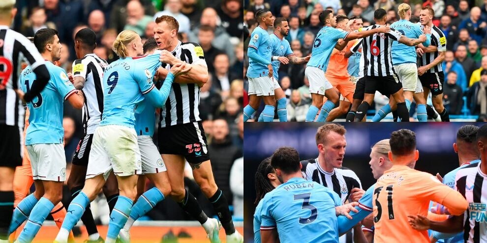 City-Newcastle, Haaland protagonista...nella rissa!