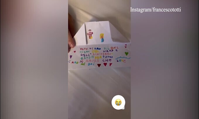 Una lettera fa piangere Totti