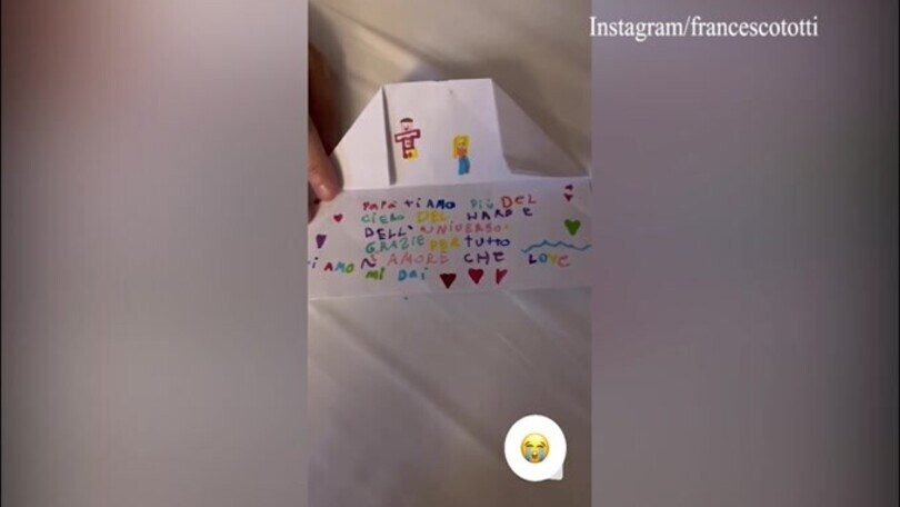 Una lettera fa piangere Totti