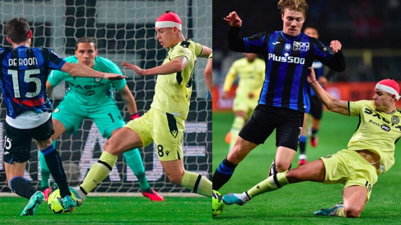 Atalanta-Udinese, che battaglia: taglio alla testa e fasciatura per Perez
