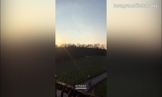Diletta Leotta, il tramonto e una domenica in provincia di Brescia
