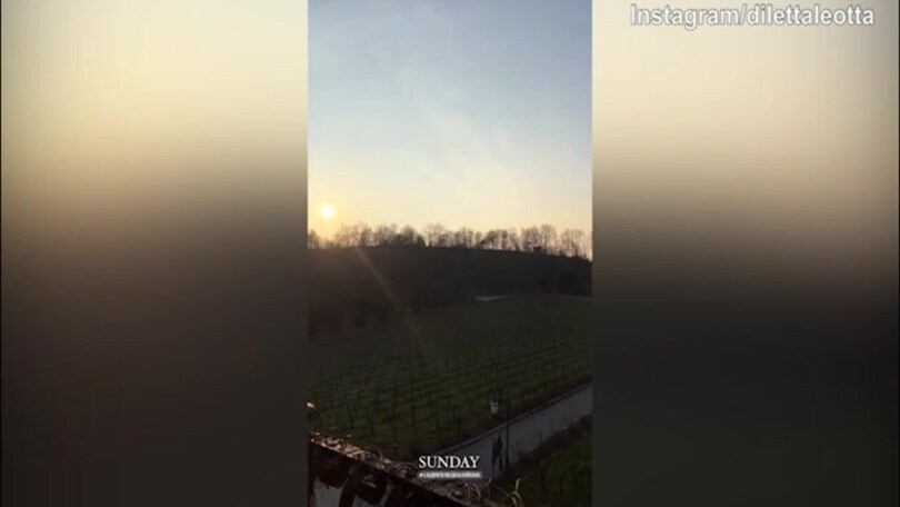 Diletta Leotta, il tramonto e una domenica in provincia di Brescia