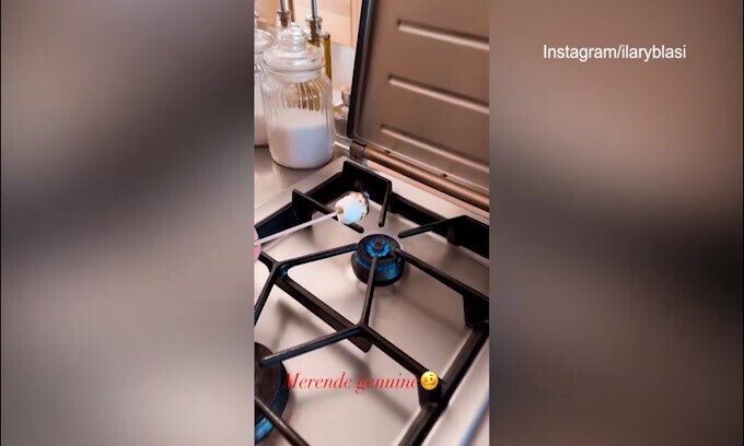 Ilary Blasi, la merenda di Isabel è il marshmellow cotto al fornello