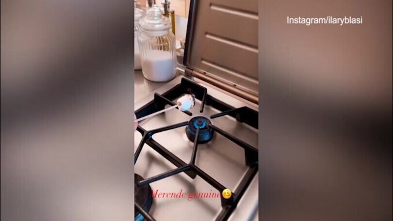 Ilary Blasi, la merenda di Isabel è il marshmellow cotto al fornello