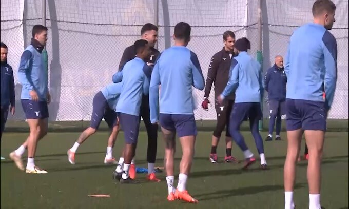 Lazio, allenamento mattutino in vista dell'Az Alkmaar