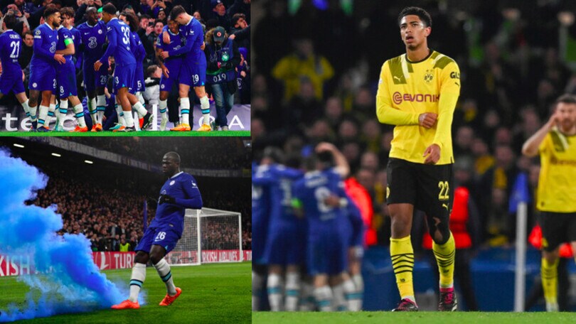 Il Chelsea elimina il Borussia. Koulibaly 'lotta' con un fumogeno, delusione Bellingham