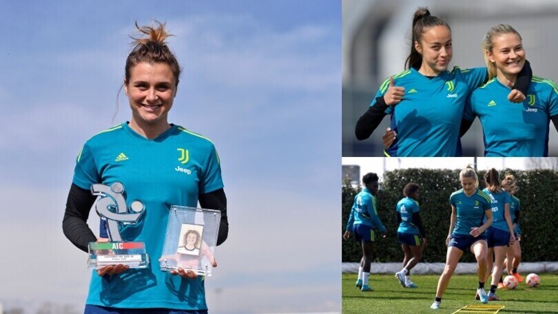 Juve Women, il rientro di Nilden e il premio a Girelli: le immagini dell'allenamento