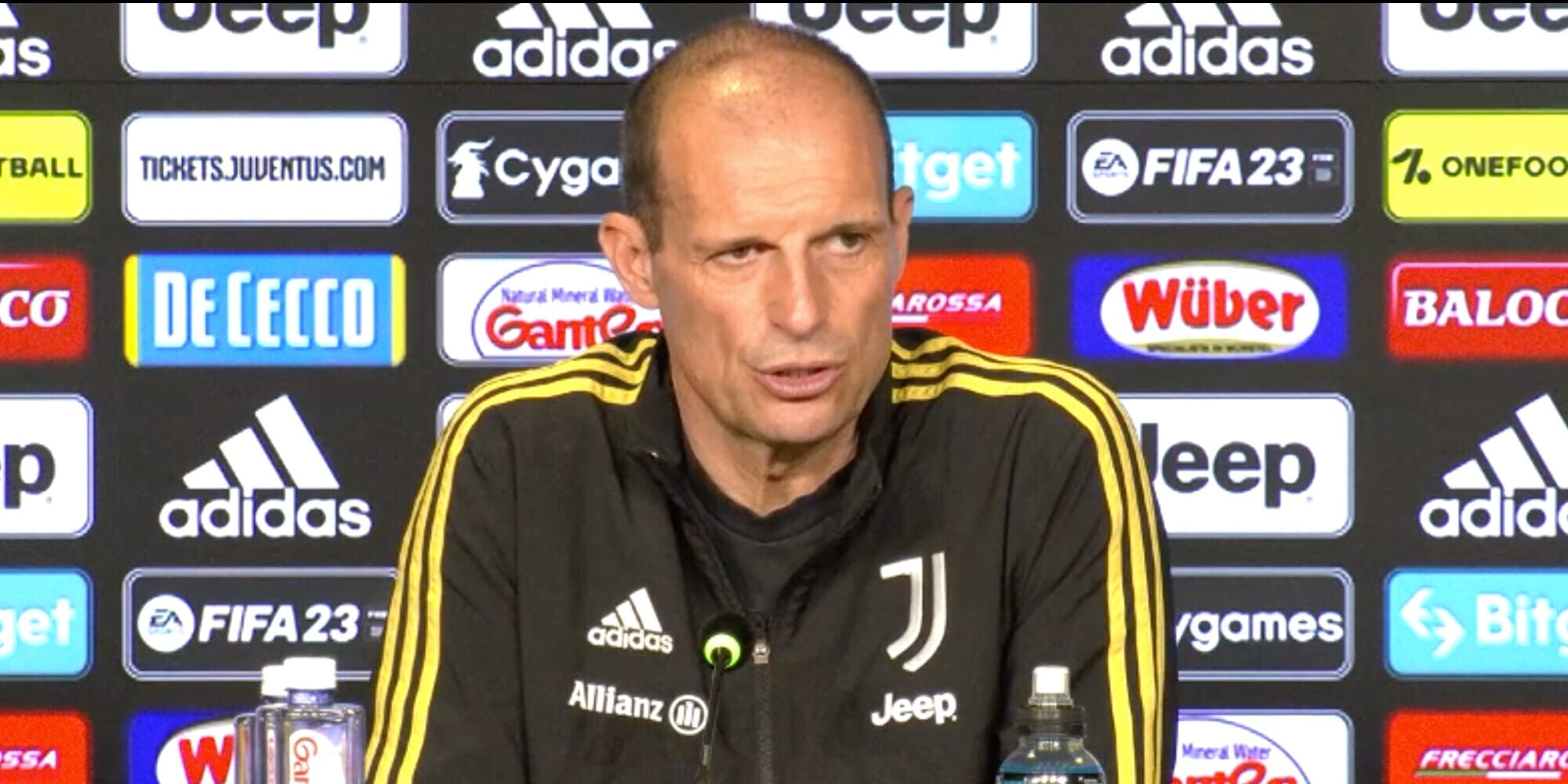 Juve-Samp, conferenza Allegri: Giocano Perin-Vlahovic. Pogba a disposizione