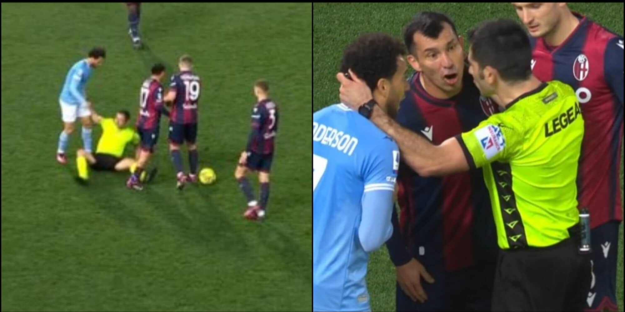 Bologna-Lazio, Maresca show! Cade e accusa i giocatori: "Figura di mer..."