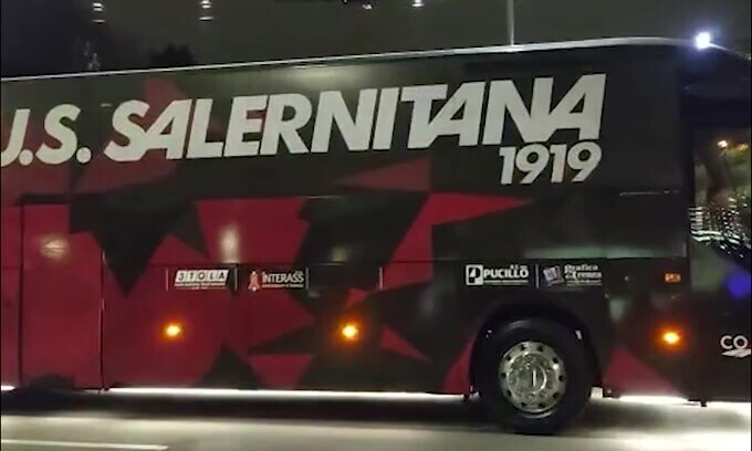 Milan-Salernitana: l'arrivo dei campani a San Siro