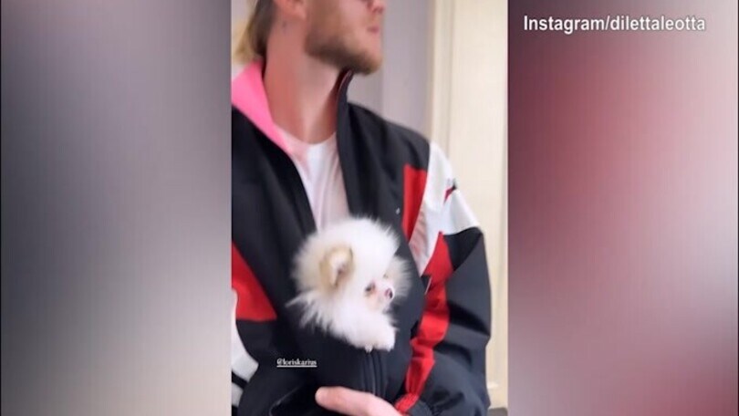 Quadretto in famiglia per Diletta: Karius con...il cane di lei