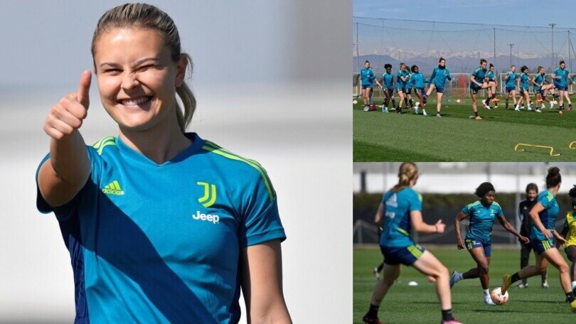 Juventus Women, allenamento a Vinovo in vista del Milan