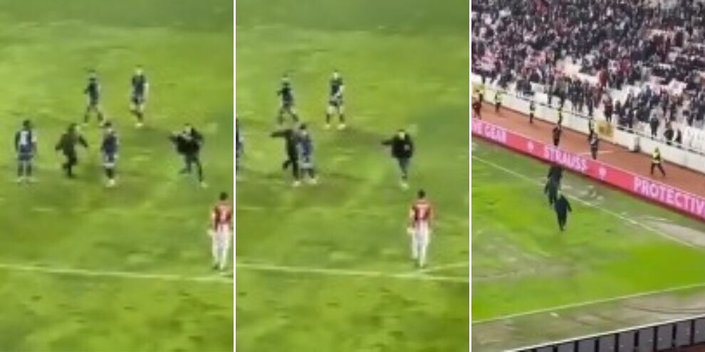 Sivasspor-Fiorentina, Bianco colpito al volto da un invasore