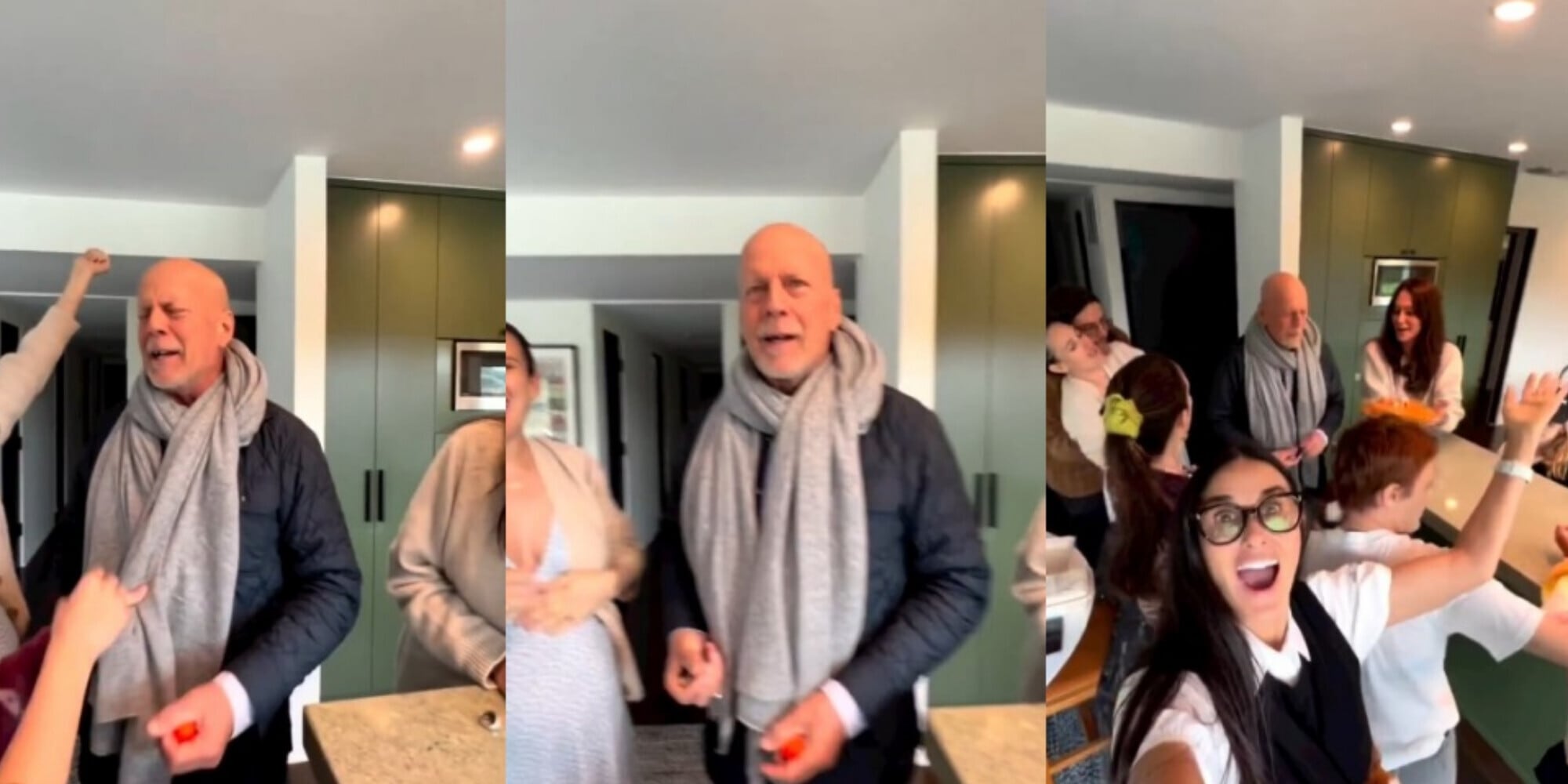 Bruce Willis, compleanno con Demi Moore: candeline e tanta emozione