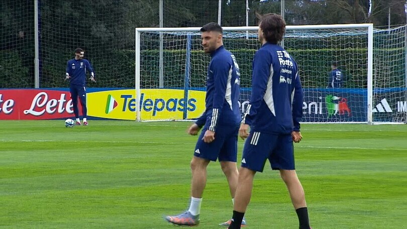  Italia in campo a Coverciano: l'allenamento degli Azzurri