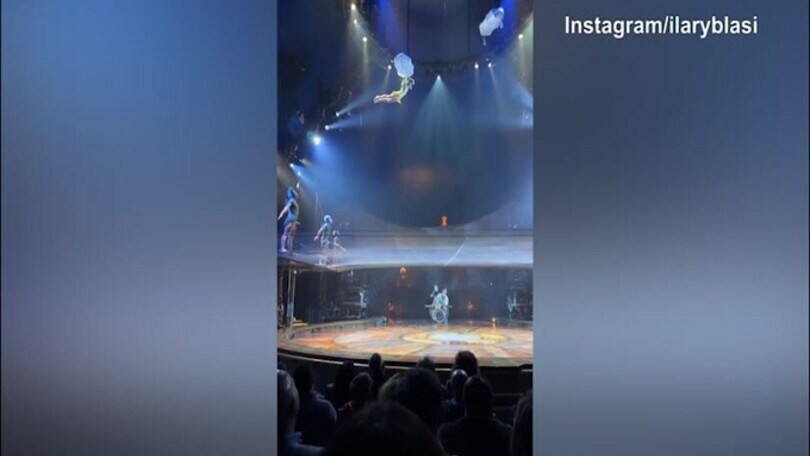 Ilary Blasi, serata al circo con i figli