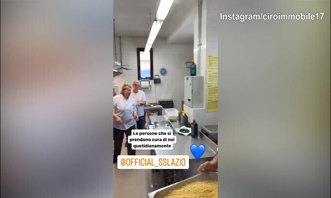 Lazio, Immobile: "Guardate la nostra cucina"