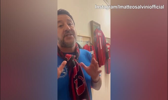 Salvini esulta per il Milan: "Sicuramente il Napoli vincerà...."